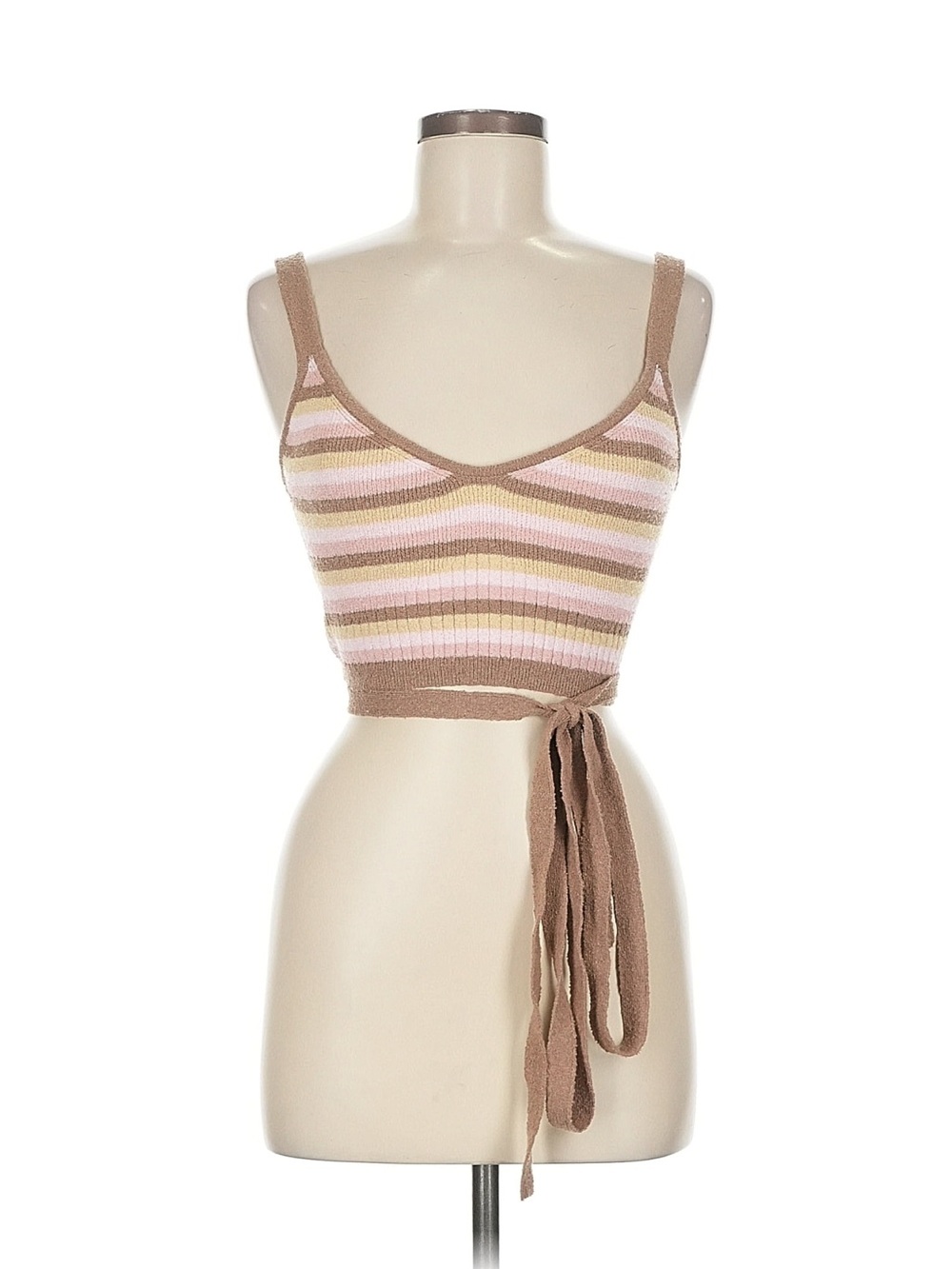 Hansen & Gretel Pastel Striped Knit Crop Tank